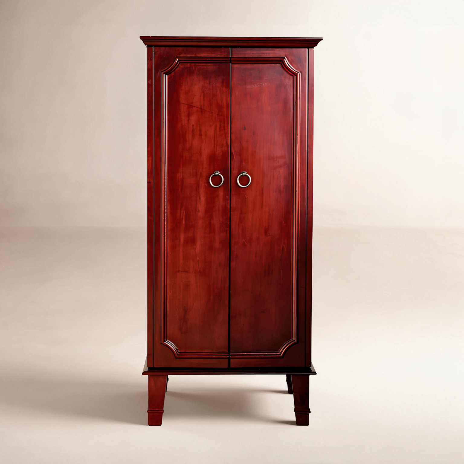 Jewelry Armoire with Mirror, Cherry