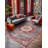 Marisol Burgundy Beige Gray Oriental Machine Printed Cotton Polyester Area Rug-272052116