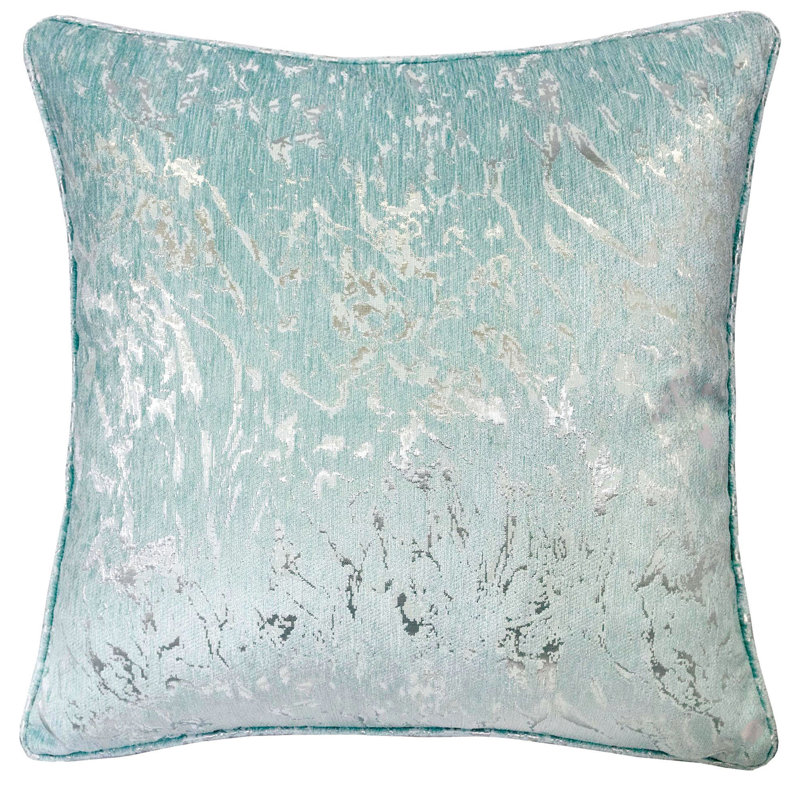 Chenille Square Pillow Cover & Insert, Green