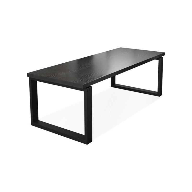 Black Rectangular Solid Wood Desk, 29.53" H x 70.87" W x 31.5" D