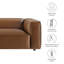Auren Upholstered Vegan Leather Sofa In Coffee-107144051
