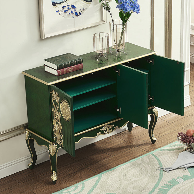 Armoire d'appoint vintage vert émeraude