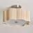 Tekamah 3-Light Fabric Semi Flush Mount Ceiling Light-2124433438
