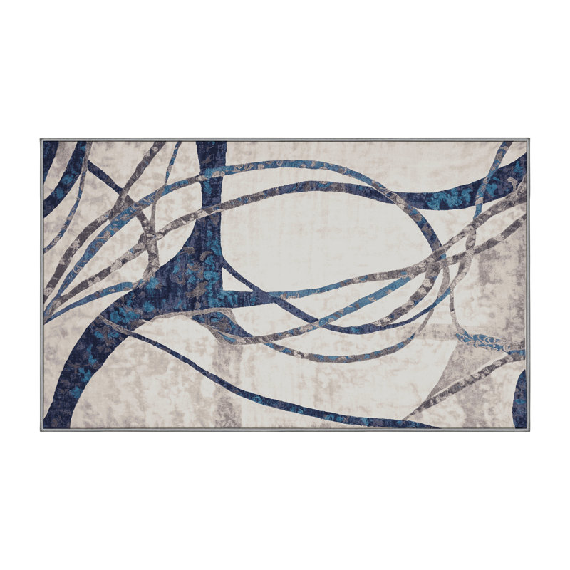 Tapis gris lavable à la machine, Tapis de couloir 2 pi x 4 pi