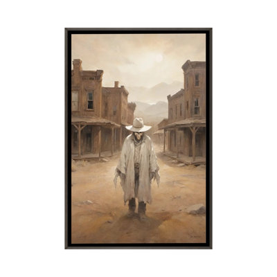Ville fantôme - reproduction d'art murale - toile encadrée