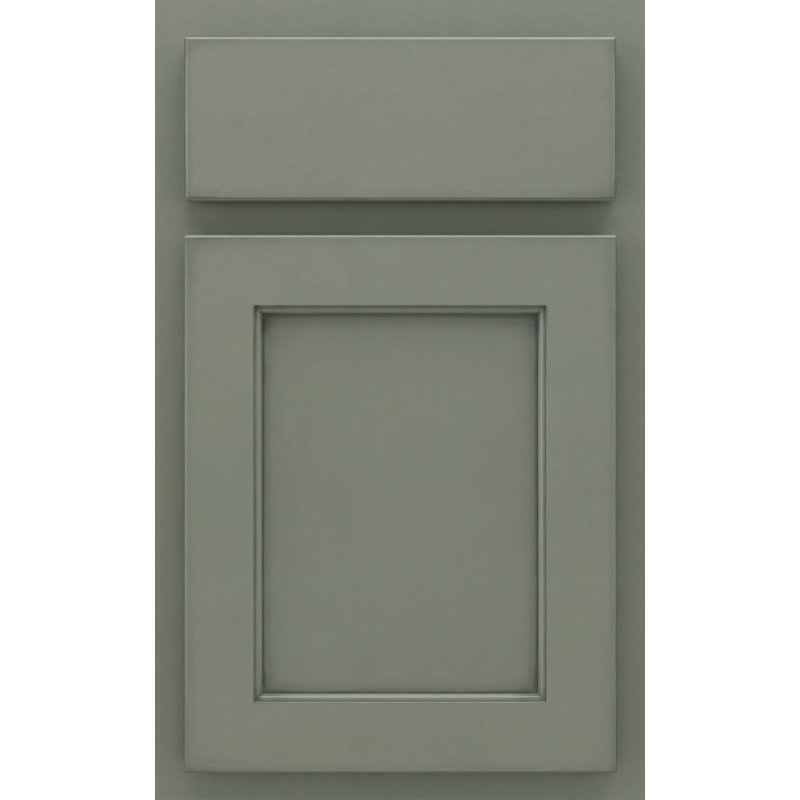 Dwelling Value Claredon Door Sample, Painted Hardwood, Sage/Nickel Glaze
