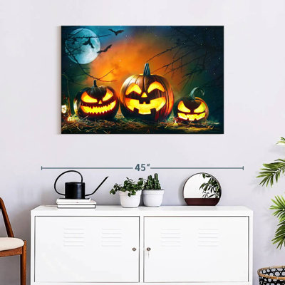 Citrouilles d'Halloween souriant