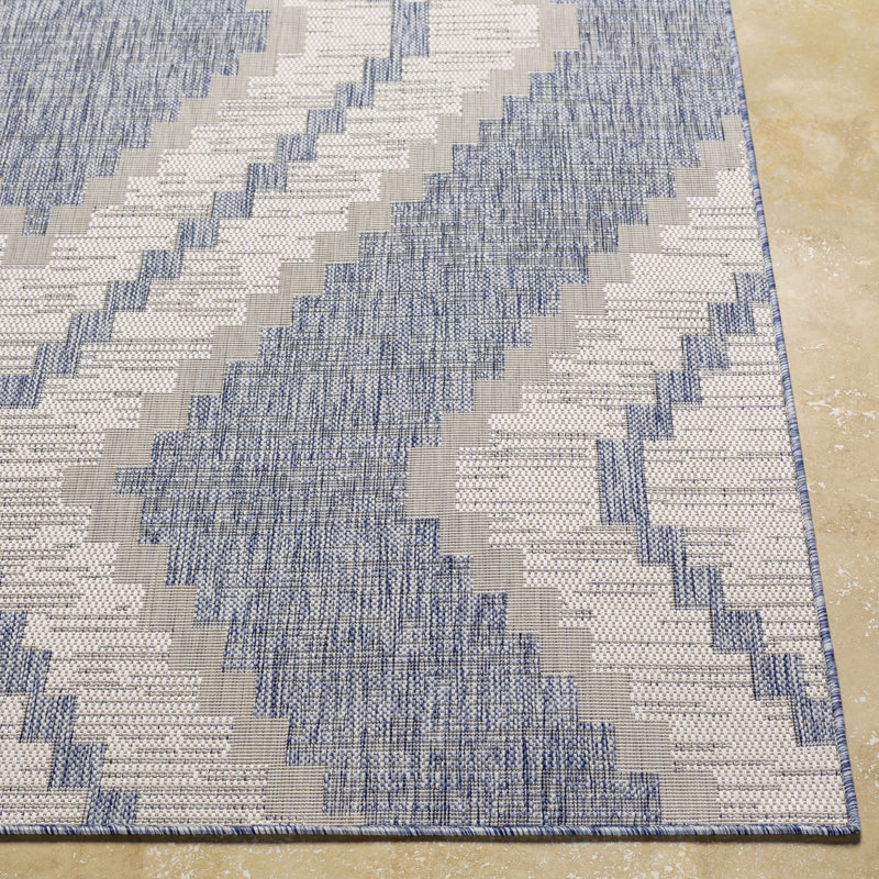 Khirsten Geometric Indoor / Outdoor Rug, Rectangle 7'10" x 10'