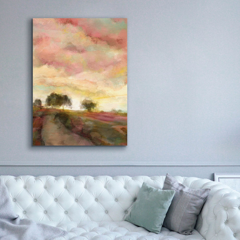 «Red» Barrel Studio® «Soleil» par Kamdon Kreations, art mural sur toile, H 54 po x l 40 po