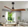 Sofucor Kemp 52" 3-Solid Wood Blade Classic Ceiling Fan with Remote Control and no Lights