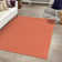 Everyday Solid Machine Woven / Power Loomed Performance Rust Red Rug