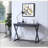 Charcoal Sophisticated Console Table with X-Shape Base, 1 Drawer for Small Essentials Storage