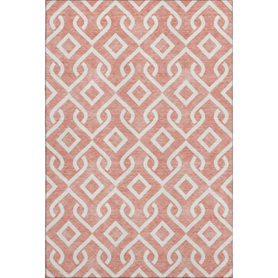 Premium Machine Washable Cerrito Salmon Rug
