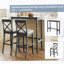 Ensemble de coin-repas en bois de 48 po Farmhouse-2086702924