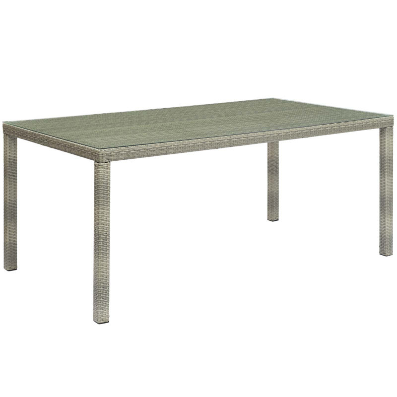 Table de salle à manger d'extérieur Conduit, Velours gris clair
