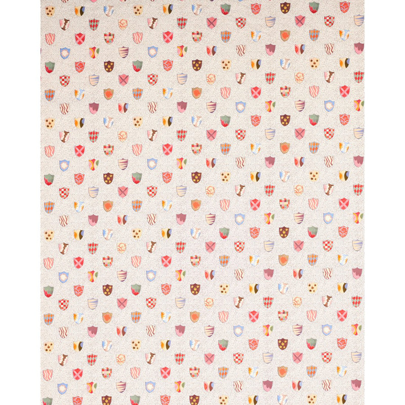 Schumacher x Happy Menocal Heraldic Fabric, Sprezzatura