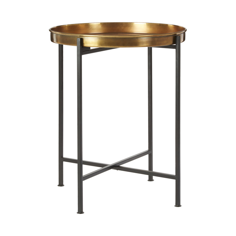 Dunnigan Tray Top Cross Legs End Table