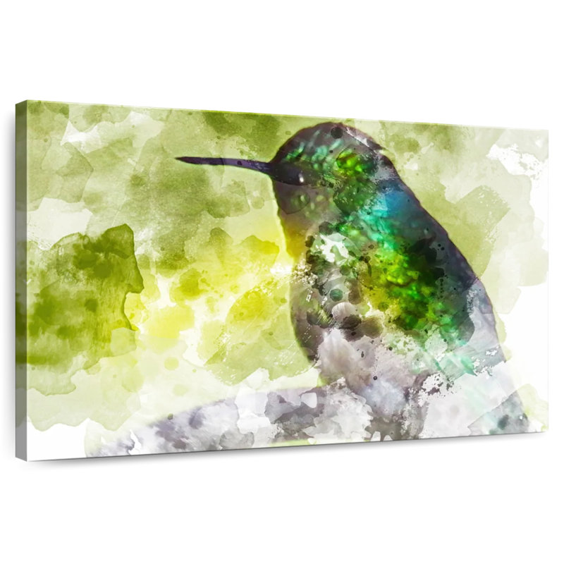 Hummingbird In Emerald, 32" H x 48" W