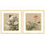 Masterpiece Collection Butterflies Amidst Flowers by Yu Zhi - 2 Piece Single Picture Frame Print Set-1786295377
