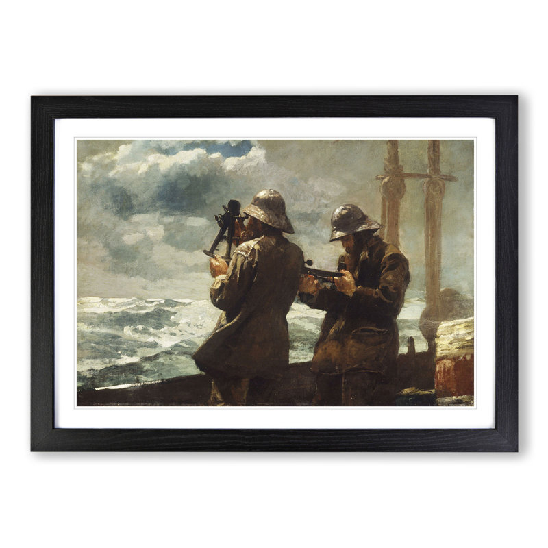 Eight Bells by Winslow Homer - Picture Frame Painting, 36cm H x 48cm W x 2cm D, Black Framed