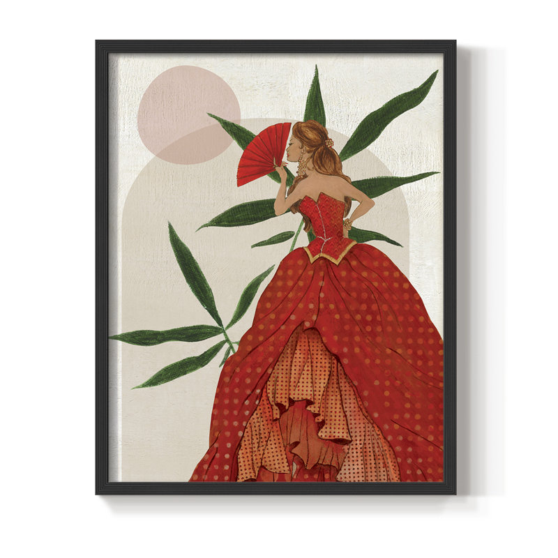"Vestido Rojo II", Noir, noir, noir, noir, H 15 po x l 12 po