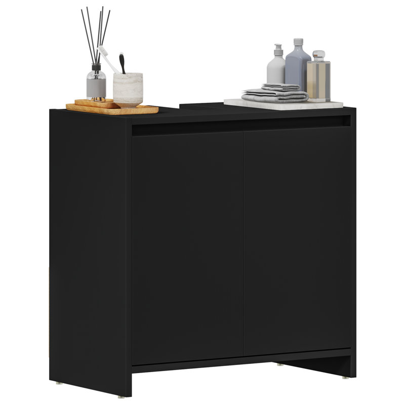 Avrit Bathroom Cabinet, Black