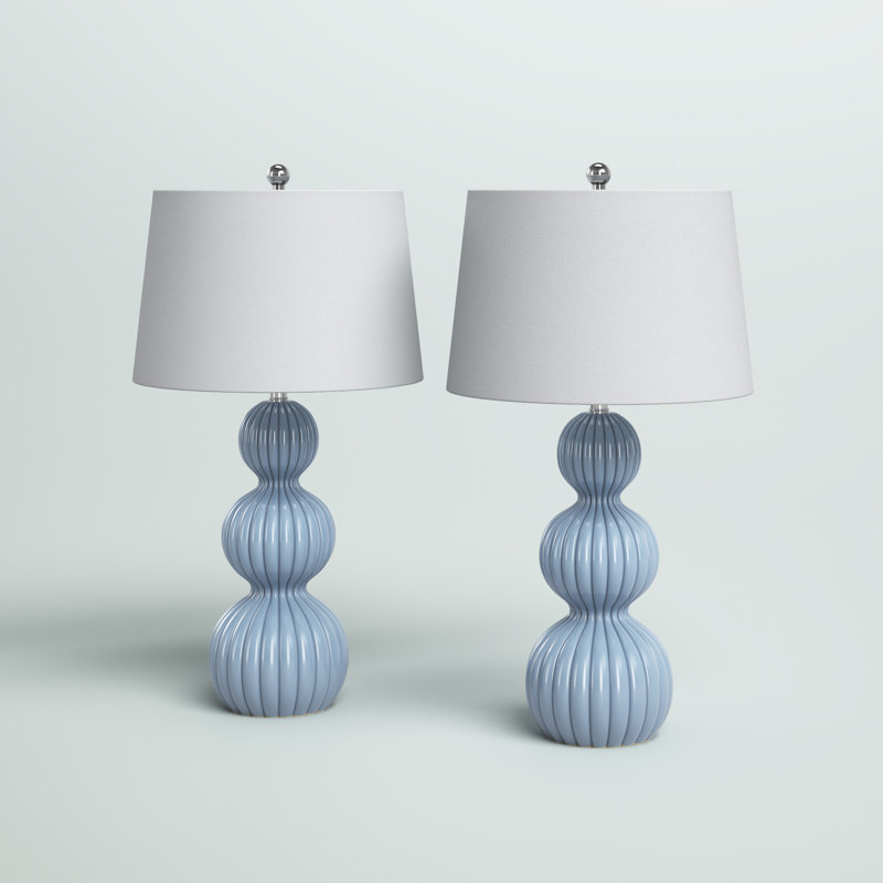 Sabb Ceramic Table Lamp, Blue