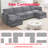 Modechai 137”W U-Shaped Modular Couch with Double Ottomans-1456595357