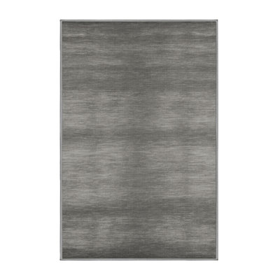 Machine Washable Solid Gray Area Rug
