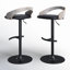 Tabouret de bar réglable Laurenzio avec repose-pieds arrondi en T-758589266-758589270