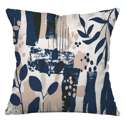 Plant Graphic Reversible Throw Pillow