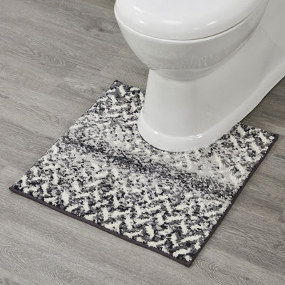 Ottervale  Polyester U Shaped Bath Rug/ Contour Mat with Non Slip Backing