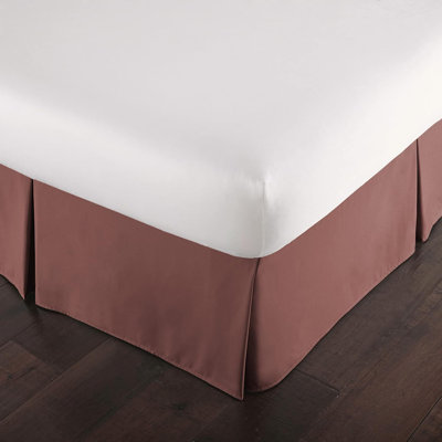 Southshore Fine Linens Vilano Pleated Bed Skirt, Double-Brushed Microfiber 15-Inch Drop Bed Skirt with Pleated Design, Machine Washable, King, Marsala (Terra Cotta)
