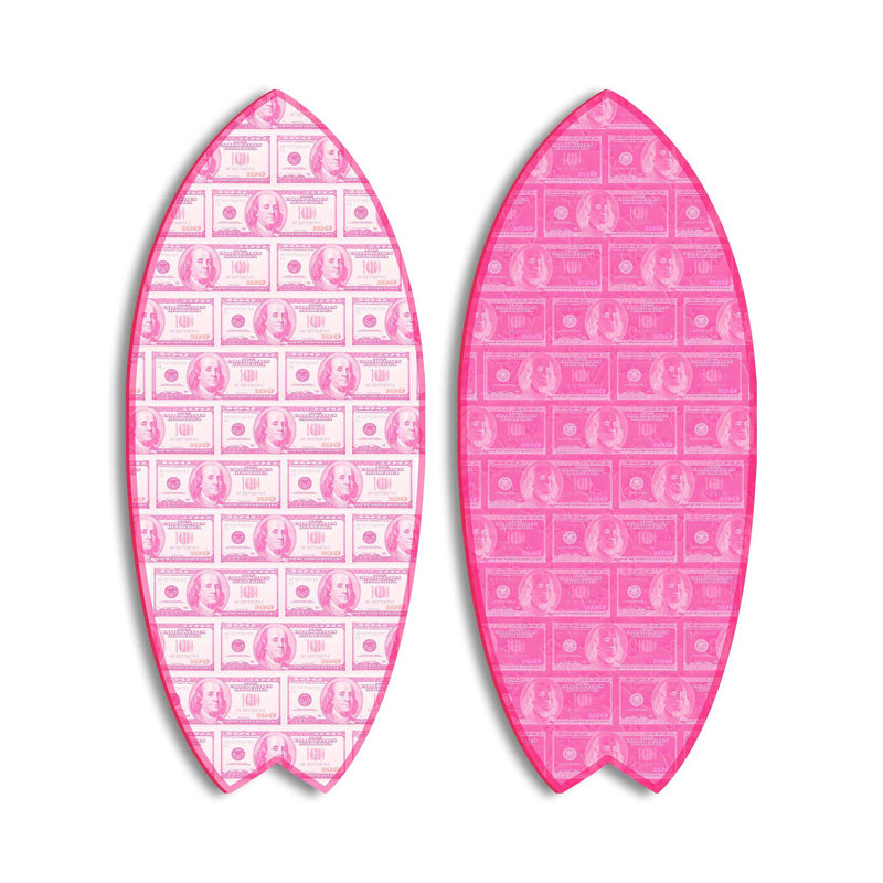 Money Talk Doll Skimboard Set of 2 Acrylic by Oliver Gal