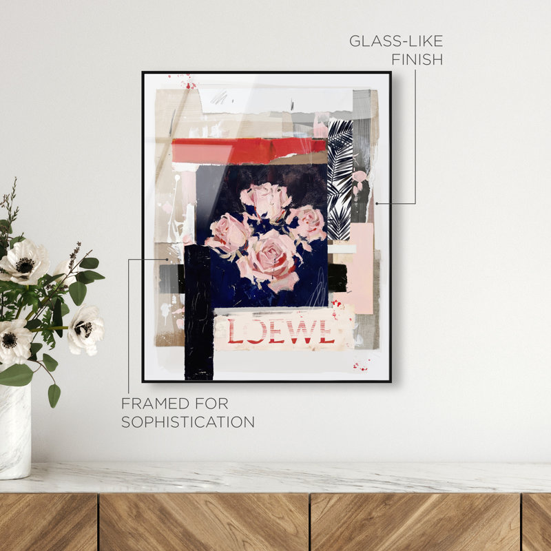 Milano Collage II Print by Oliver Gal, 31"H x 37"W, Black Floater Frame