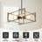 Modern Industrial 6- Light 19.68'' Dimmable Square / Rectangle Geometric Chandelier with Metal Cage for Dining Room Kitchen Island Foyer Hallway-102357141