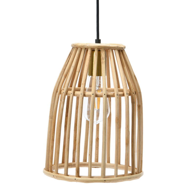 Plafonnier en bambou tissé