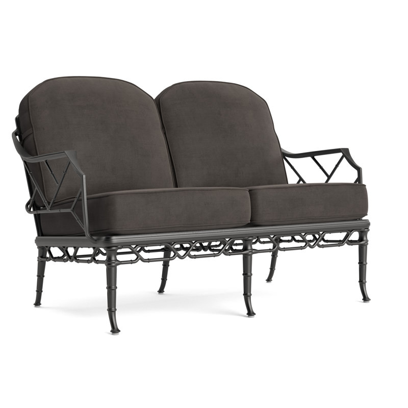 Calcutta Outdoor 2 - Seat Loveseat, Fusion Charcoal, Textured Pewter