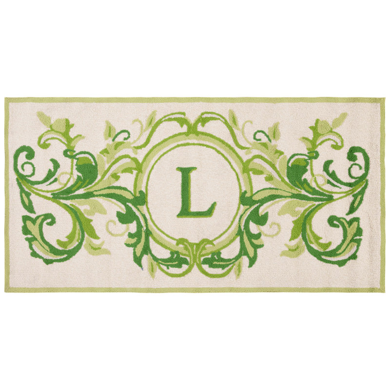 Paillasson Beldegg, L, L 36 po x L 72 po, Beige et vert