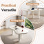 Cloud-Shaped Cream White Dining Table (1.58m) - Sturdy & Stable Desk for Home Office and Dining Use