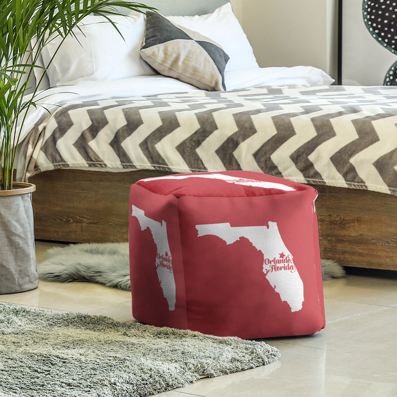 Repose-pieds cube en floride orlando, Rouge