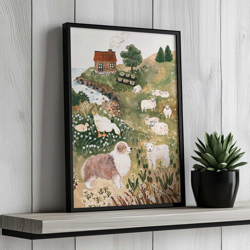 «Guide To Walking Trails» par MOSLA, reproduction d'art sur toile, Tan, 16" H x 12" W