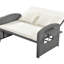 Pe 2 avec dossier ajustable et coussins d'eau - Chaise longue d'extérieur confortable blanche pour un espace détente.