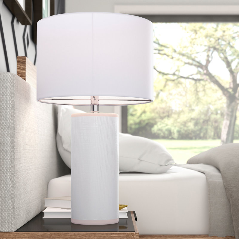 Lampe de table blanche 24 po Pridemore