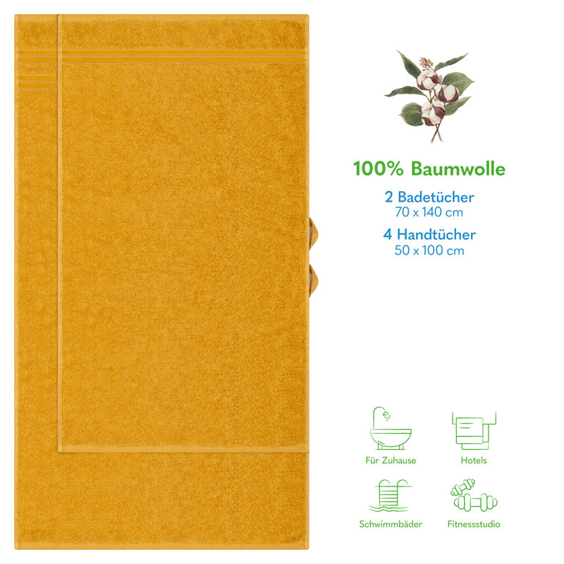 Rensina 100% Cotton Midweight Mulit-Size Set, Senf