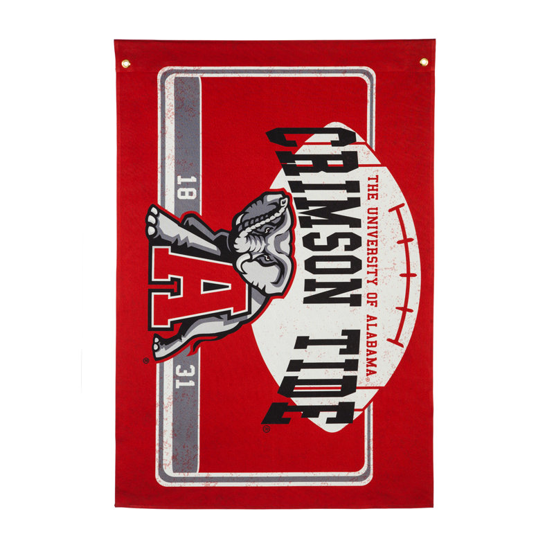 Polyester à 2 côtés 36 x 52 po drapeau maison NCAA Team, Université de l'Alabama