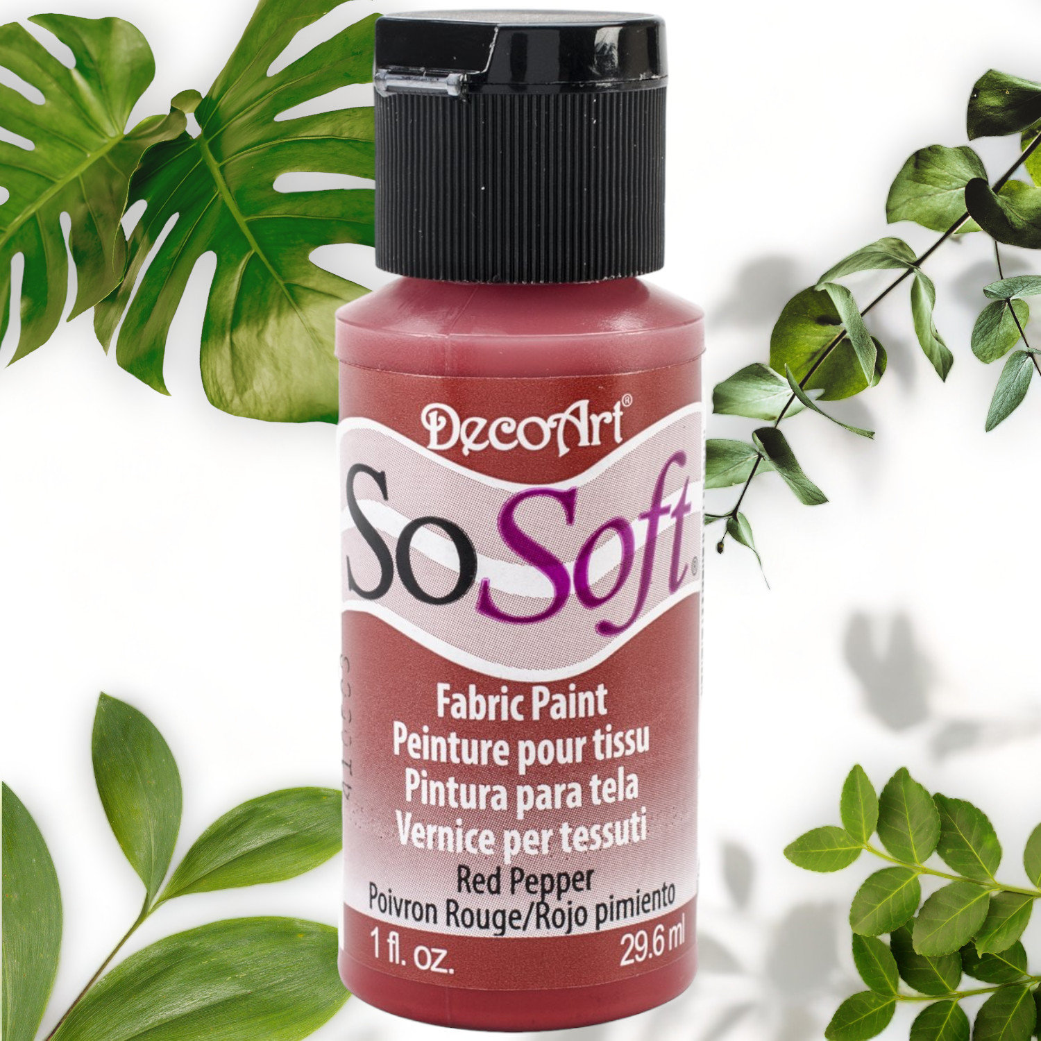 Deco Art Pittura Per Tessuto SOSOFT - Colore Pepper (Rosso Pepe) Per Stoffa E Abbigliamento