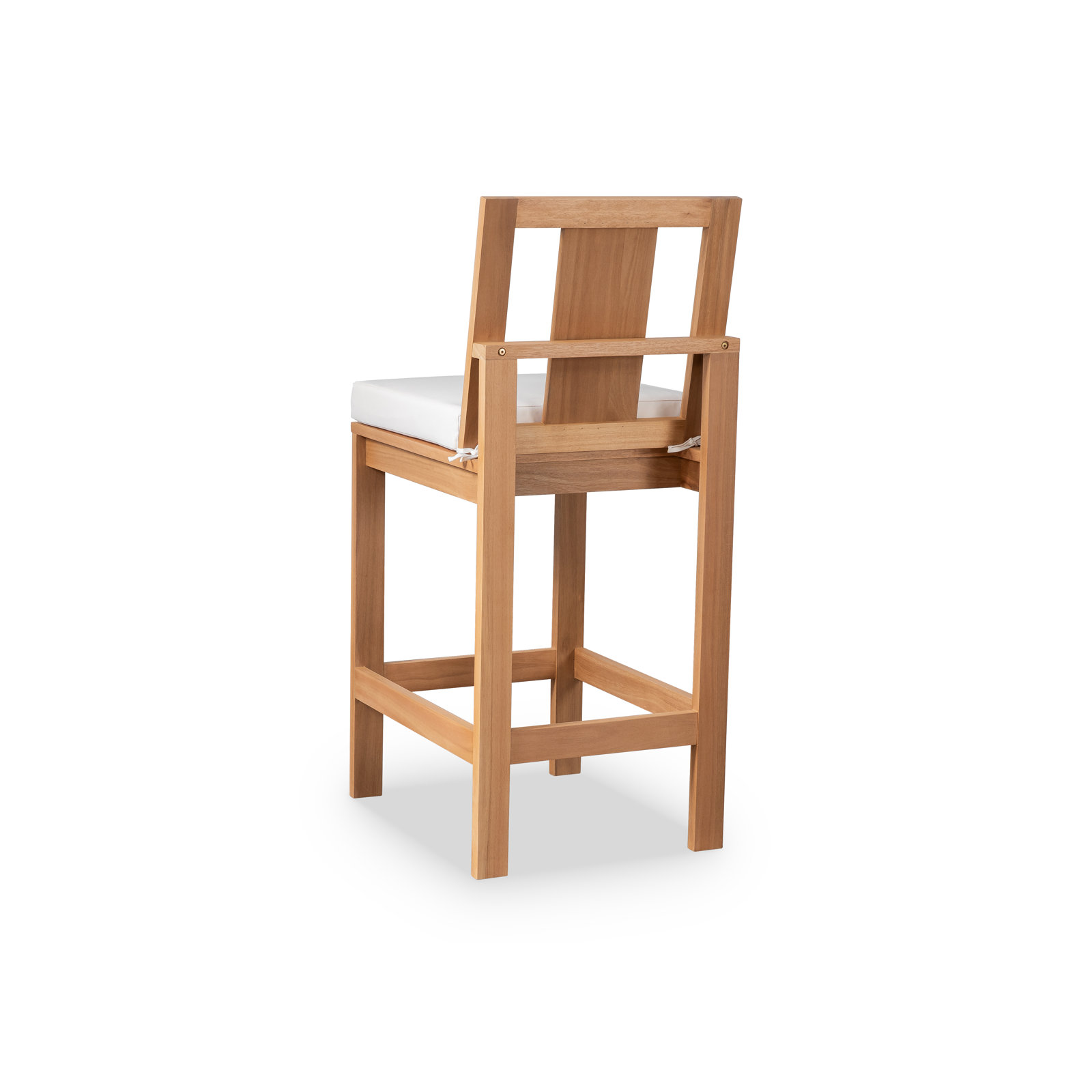 Dustin Eucalyptus Wood Outdoor Bar Stool