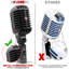 Microphone rétro dynamique à 5 cœurs emblématique de style rétro cardioïde classique
