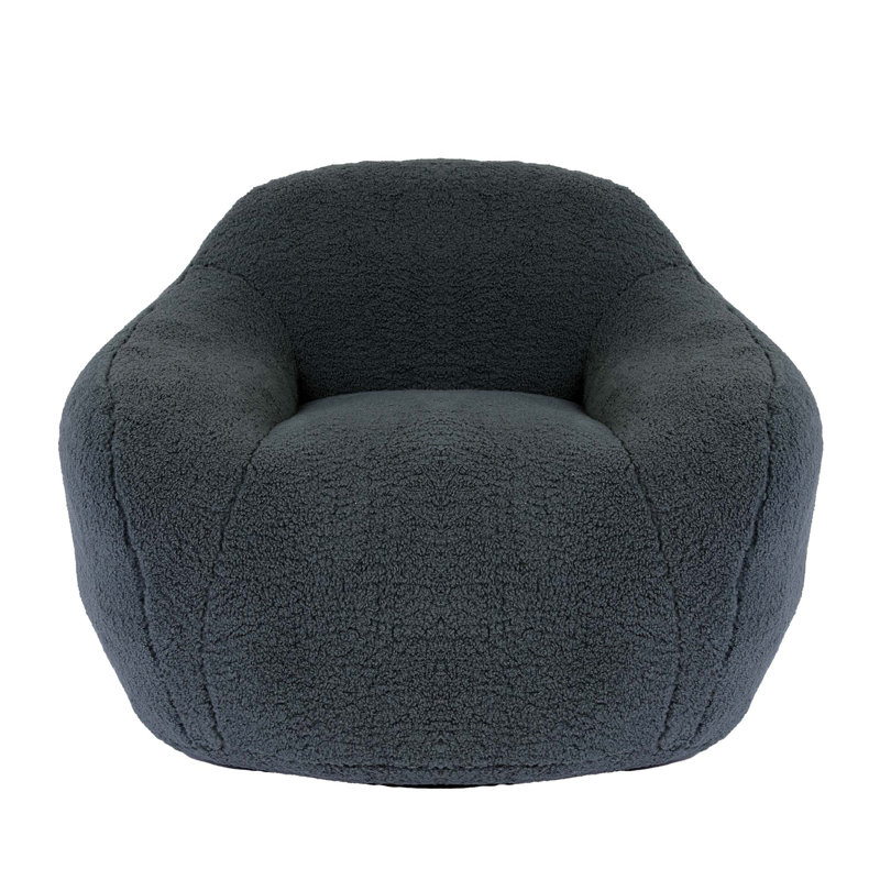 Grand fauteuil à billes Comfy avec accoudoirs et rembourrage en mousse à mémoire de forme, Ourson gris foncé